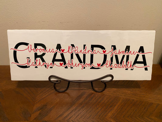 Customized Ceramic Grandma Tile